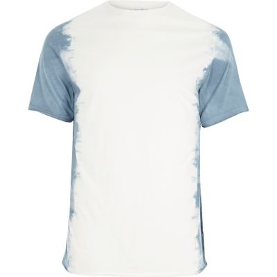White tie dye slim fit T-shirt